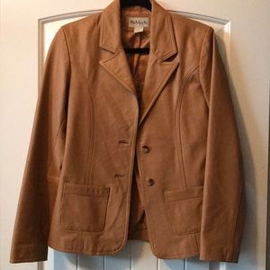 Woman’s Rubbish Camel Leather Jacket M